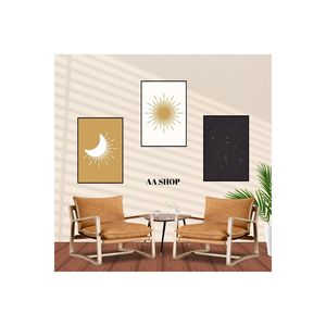 <b>Set</b> <b>of</b> <b>3</b> MDF Table with Colorful Quality Printing Frame 96 Inches Framed <b>Wall</b> <b>Arts</b> - Product Image 2