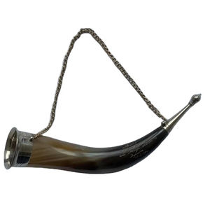 TAQI CRAFT Cor à boire en corne de buffle polie avec détail en laiton Nouveau style Verre religieux et nob en laiton - Product Image 1