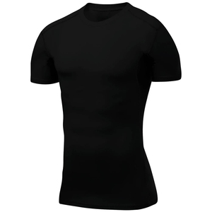T-shirts de compression respirants et écologiques pour hommes, à manches courtes, col rond, en tissu Spandex/Polyester, personnalisables avec impression, faible coût - Product Image 1