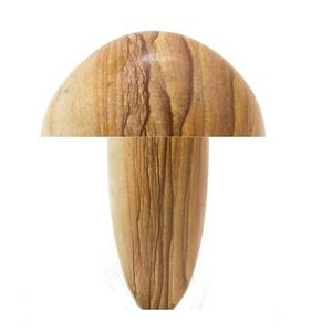 Haute qualité cristal champignon image jaspe Gua Sha corps naturel grattage outil de Massage visage pierres précieuses champignon en gros - Product Image 1