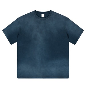 Vintage Sun Faded Acid Washed Oversize Relaxed Fit Camiseta de hombre 250 GSM 100% Heavy Cotton Custom Print Logo Streetwear Style - Product Image 1