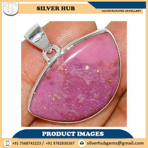 Prix de gros pour la dernière 925 Sterling Silver Big Stone Déclaration Pendentif Phosphosiderite Gemstone Pérou Lunette Réglage Incrustation - Product Image 2