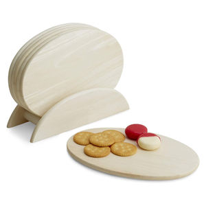 Plateau de service en bois d'acacia fini naturel avec support Parfait pour Sushi Fromage Charcuterie Dîner Table Décor Assiette Ensemble - Product Image 6