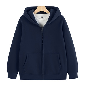Sudadera con capucha Unisex de alta calidad para hombre, cárdigan informal cómodo con capucha, sudaderas con capucha de fábrica de lana sólida - Product Image 4