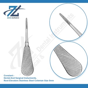 Coleman ชุดเครื่องมือทันตกรรมแบบแมนนวล5มม., ชุดเครื่องมือทันตกรรมรากตรงยาวสำหรับทำความสะอาดฟันสแตนเลส - Product Image 3