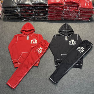 Ensemble de vêtements de sport d'hiver pour hommes élégants Meilleur survêtement avec impression de logo solide disponible pour les commandes en gros - Product Image 1