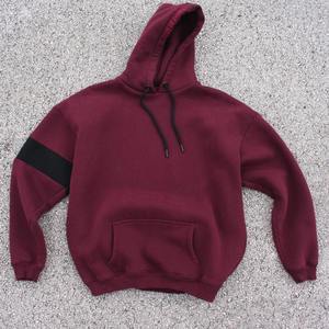 เสื้อฮู้ดโอเวอร์ไซส์แบบเรียบของผู้ชายเสื้อฮู้ดผ้าฝ้ายหนาแบบหนาโลโก้ออกแบบได้ตามต้องการ - Product Image 1