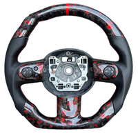 Volante de Cuero y Fibra de Carbono Forjada para Mini Cooper R52 R53 R55 R56 R57 R60 R61 F55 F56 F57 F54 F60
