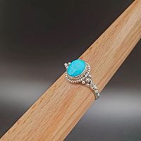 Anillo clásico de Plata de Ley 925, piedra preciosa turquesa de corte ovalado, joyería fina para bodas, compromisos, aniversarios, fiestas, regalo