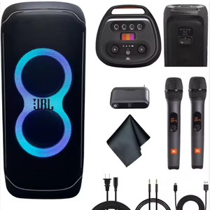 Nouvelle enceinte portable PartyBox Ultimate 1100W, connectivité Wi-Fi et Bluetooth, résistante aux éclaboussures + système sans fil à deux microphones - Product Image 1