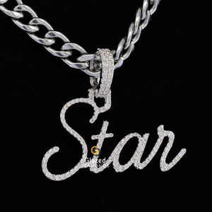 Bijoux fins en argent sterling 925 pour hommes Style Hip Hop Pendentifs entièrement glacés Charms Cut Lab Grown 3tcw Diamonds Parties Secure - Product Image 3