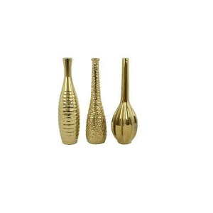 Macetas de flores de aluminio chapado en oro hecho a mano florero decorativo estilo clásico jarrones de Metal maceta - Product Image 5