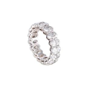 Bague éternelle de forme ovale à la mode, vente chaude, avec CZ clair, argent sterling 925, bague fine pour femmes, disponible à bas prix - Product Image 1