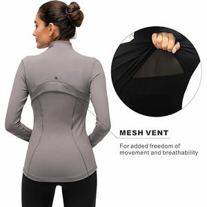 Veste légère à fermeture éclair intégrale pour femme, flexible, extensible, vêtements de yoga, confort doux, mélange de nylon et de spandex - Product Image 3