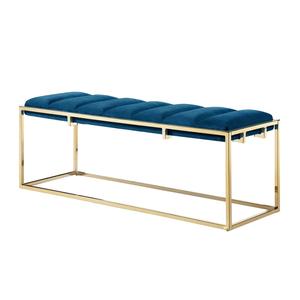 Luxury Home Decor <b>Bench</b> Furniture with <b>Storage</b> Powder-Coated Metal Bone Inlay Console Living Room <b>Bedroom</b> Direct Factory Price - Product Image 4
