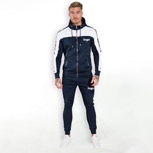 Ensemble d'hiver 2 pièces pour hommes Pantalon de survêtement vierge à jambe droite et ensemble sweat à capuche zippé Logo personnalisé unisexe Tracksuits Streetwear en polaire - Product Image 4