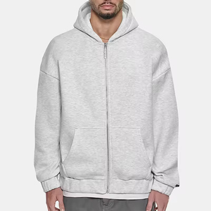 เสื้อฮู้ดมีซิปมีฮู้ดเสื้อผ้าแนวสตรีทเสื้อมีฮู้ดผ้าฝ้ายเฮฟวี่เวทกำหนดโลโก้ได้เอง2025 - Product Image 1