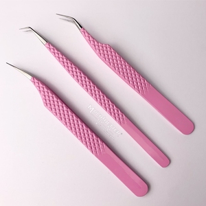 Ensemble d'isolation Marque privée personnalisée Ensemble de pinces à cils Volume à pointe en fibre Pince à cils en acier inoxydable pour l'extension des cils - Product Image 1