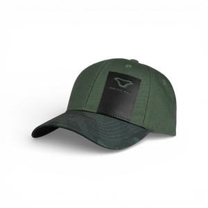 Gorra de Béisbol Deportiva y Moderna Macna, Logotipo 3D, Tela Verde Twill, Gorra de 5 Paneles con Visera Curva y Estampado de Hojas/Leopardo - Product Image 1
