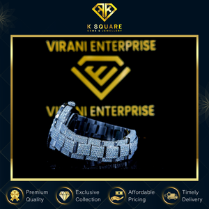 Nouveau Stock Arrivée De Luxe VVS Unisexe Analogique En Acier Inoxydable Automatique pour Mouvement Quartz Moissanite Diamant Bande Montre - Product Image 3