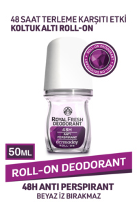 Déodorant Roll-On Dermoday Royal Fresh pour Femme 50ml Anti-Transpirant 48H Sans Traces Blanches - Product Image 2