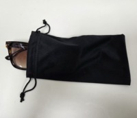 Pochette à lunettes de soleil en polyester 100% personnalisable avec logo, cordon de serrage, douce et tendance, étui de qualité supérieure, couleur personnalisée, 17,5x8cm