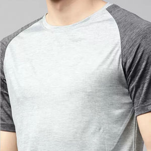 แฟชั่นใหม่ที่กําหนดเองการพิมพ์ลูกเรือคอเสื้อยืด Raglan แขนยิมสวมใส่ออกกําลังกาย T เสื้อผู้ชายผ้าฝ้าย 100%/เส้นใยไม้ไผ่ T เสื้อ - Product Image 2