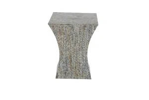 Table d'appoint en bois de style moderne de luxe avec tabouret d'appoint en incrustation de vadrouille pour salon cuisine hôtel salle à manger-Fabriqué au Vietnam - Product Image 3