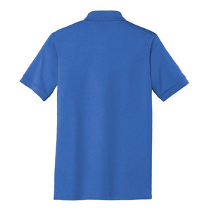 Polo de Punto Jersey de Mezcla de Algodón Peinado de Alta Calidad, Color Azul - Product Image 5
