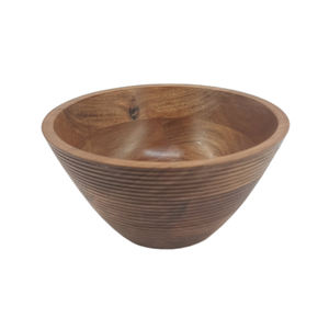 Cuenco redondo de madera a granel al por mayor, artículos para el hogar naturales, cuenco superventas, utensilios de cocina, platos, precio al por mayor, diseño múltiple personalizado - Product Image 1