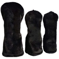 Housses de tête de club de golf vierges personnalisables en cuir et toile de qualité supérieure, durables, avec fermeture éclair/élastique, pour tous les types de clubs – Vente en gros