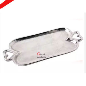 Incroyable plateau de service en acier inoxydable doré au look royal pour restaurant et bar d'hôtel - Product Image 2