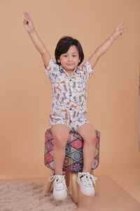 Conjunto de dos piezas de estilo indio de algodón informal para niños nuevos con patrón de animales de moda Tarifa al por mayor en conjuntos de ropa - Product Image 5