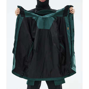 Veste de ski imperméable, respirante, à séchage rapide, fermeture éclair, unisexe, couleur unie, doublure en coton, polyester/nylon - Product Image 6