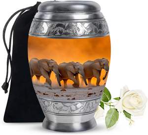 Urnas de elefante para adultos para cenizas humanas para mamá, urna de cremación para adultos, urna grande para hombres y adultos, suministros funerarios de tamaño personalizado, urna - Product Image 1