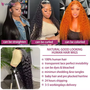 Peluca de Cabello Brasileño Virgen con Frente de Encaje 13x6, sin Pegamento, con Parte Superior de Seda, Full HD, Cutícula Alineada, Colores Personalizables - Product Image 2