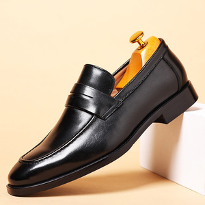 Men's leather business dress <b>shoes</b>, pointed toe, casual, soft, casual <b>shoes</b>, formal office Oxford loafers, casual flat <b>shoes</b> - Product Image 6