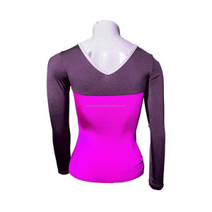 Vente en gros Ensemble de Vêtements de Gymnastique pour Filles Design Personnalisé à Manches Longues Justaucorps de Danse Brillant Spandex Matériel Sublimation Sparkle Look - Product Image 2