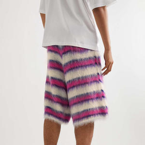 Shorts en mohair uni mi-longueur, qualité d'exportation, nouvelle mode décontractée, tricot moelleux, imperméable, respirant, pour hommes - Product Image 3