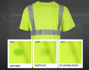 Camisetas de Seguridad Reflectantes Personalizadas, Material de Algodón y Poliéster de Alta Visibilidad, Unisex, Hechas en Pakistán, Color y Logotipo Personalizados - Product Image 6