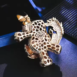 Pendentif Hip Hop sur mesure glacé 1,2,3,4 pouces avec diamants cultivés en laboratoire Collier de bijoux personnalisés de qualité supérieure USA - Product Image 6