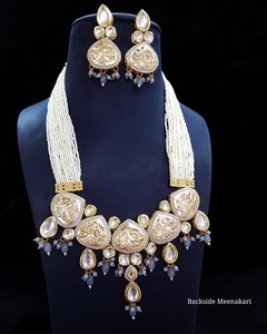 Joyería de moda nupcial elegante perla multicolor Kundan blanco de calidad superior del fabricante indio superior para niña - Product Image 4