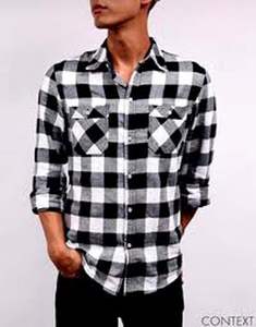 Camisas de algodón de franela de manga larga con diseños atractivos para hombres Logotipos de impresión personalizados de punto con cierre de botón cubierto - Product Image 6