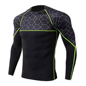 Meilleure vente Rash Guard pour hommes Spandex Polyester Made Long Sleeve Men's Workout Rash Guard à vendre - Product Image 2