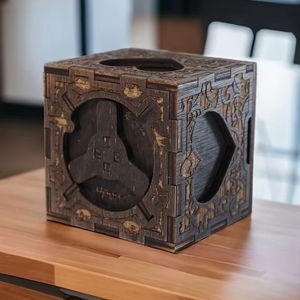 Boîte de rangement à verrouillage torsadé fait à la main Boîte à dés rustique Vente chaude Cadeaux et artisanat Boîtes en bois Panneaux muraux fabriqués en Inde - Product Image 1