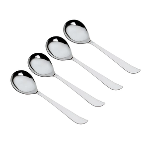 Cuillère de service en acier avec poignée en forme de feuille Polonais miroir pour le dîner Ustensiles de cuisine sûrs Cuillère de service - Product Image 6