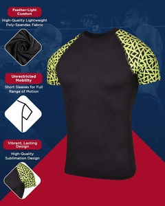 Mens <b>Bjj</b> <b>Rash</b> <b>Guard</b> Jiu Jitsu Short Sleeve Sublimation Ranked Compression No Gi Jiu Jitsu <b>Rash</b> <b>Guard</b> Men for MMA Wrestling - Product Image 4