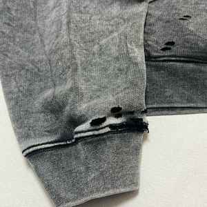 Oem Custom <b>Men's</b> Distressed Pullover <b>Hoodies</b> High Quality Cotton Streetwear For Autumn <b>Men</b> Distressed <b>Hoodies</b> - Product Image 4