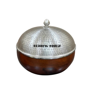 Chauffe-plat décoratif de luxe, forme ronde, nouveau design de casserole avec motif Meena, pour hotpot - Product Image 6