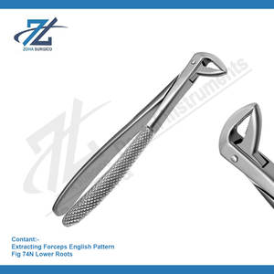 ชุดเครื่องมือผ่าตัดสำหรับถอนฟัน74N รูปรากฟันสำหรับถอนฟันรูปแบบภาษาอังกฤษ - Product Image 2
